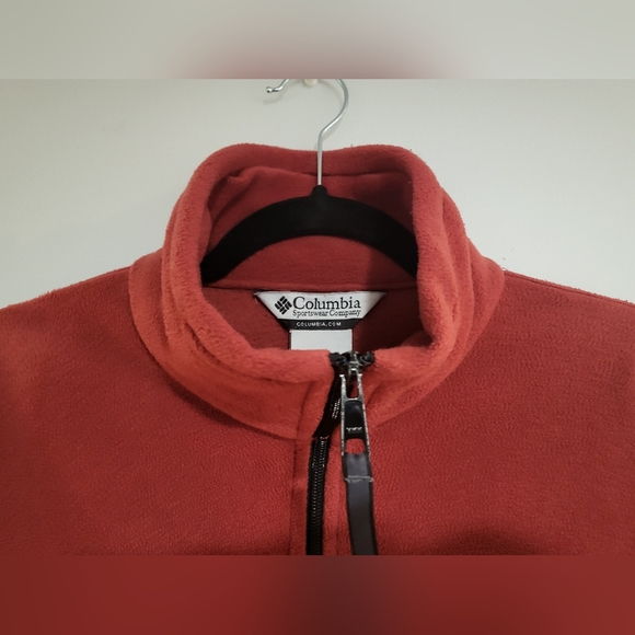 Columbia Men's Medium Red Full Zip Fleece Jacket - Picture 7 of 10
